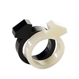 Acrylic Silhouette Rings Set of 2 - Smoke  Ruby
