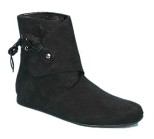 Men's Black Faux Suede Renaissance Costume Shoes