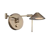 Rhine Antique Brass Wall Mounted Swing Arm Lamp