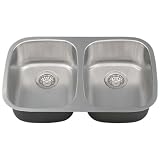 Ticor Undermount 16-gauge Stainless Steel Double-bowl Kitchen Sink