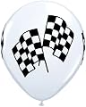 LoonBalloon CHECKERED Flag Car NASCAR Stock RACE Racing Party (12) LATEX Decoration Balloons