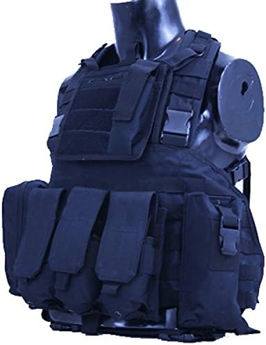 HFIRE Molle Tactical Vest with Back Cross Strap - BK