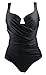Cocoship Inspired Sweetheart Neckline One Piece Maillot Surplice Swimsuit(FBA)