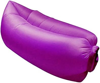 Vivian Outdoor Portable Hangout Inflatable Lounger Portable Durable Sleeping Air Bag, Purple