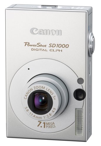 Canon PowerShot SD1000 7.1MP Digital Elph Camera with 3x Optical Zoom (Silver)