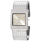 Pedre Womens 3095SX Silver-Tone Pave Bangle Wa