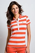 Short Sleeve Bar Stripe Stretch Pique Polo