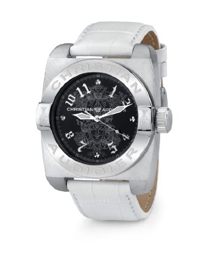 Christian Audigier Unisex-Armbanduhr BIRD CAGE Analog Leder wei&szlig; FOR-206 Preisvergleich