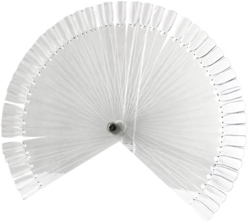 Chinadiscountstore Clear and Transparent Color Nail Art Board Tips Stick Polish Display Practice Fan