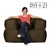 BaZi � Armchair Sofa Bean Bag in CHARCOAL Barkweave Fabric