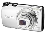 Canon PowerShot A3200 IS Digital Camera - Silver (14.1MP, 5x Optical Zoom) 2.7 inch LCD