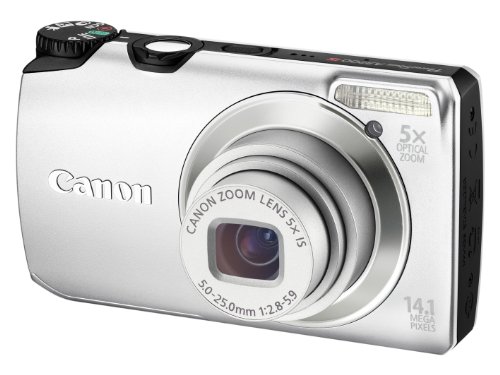Canon PowerShot A3200 IS Digital Camera - Silver (14.1MP, 5x Optical Zoom) 2.7 inch LCD