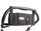 Stroll-Air Universal Stroller Organizer Console with Cup Holders in Black