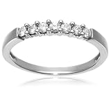 14k White Gold Round 7-Stone Ring (1/4 cttw, H-I Color, I1-I2 Clarity)