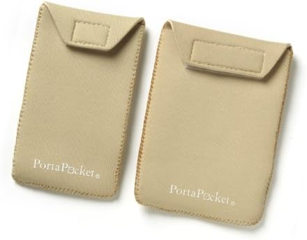 PortaPocket Slip-on Belt-loop Style Accessory Pockets, Handsfree iPhone 4 or iPhone 5 Cell Phone Case, Passport Holder, Passport Case. Slips Onto Your Own Belt or Works on Ours! Moisture and Sweat Resistant.
