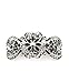 Women's Rhinestone Metal Hair Barrette Clip Hair Pin Antique Silver IMB2121