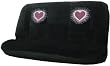 Sweet Red Heart Universal-fit Gem Crystals Studded Rhinestone Bench Seat Cover