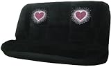 Sweet Red Heart Universal-fit Gem Crystals Studded Rhinestone Bench Seat Cover