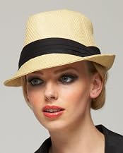 Straw Black Banded Fedora