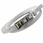 Thin White Pyramid Chrome Bar Buckle Belt Size Medium