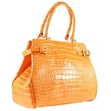 Muska Milano Shiny Alligator Handbag - Small
