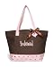 Mud Pie Wedding I Do Twill Tote, Bridesmaid, Chocolate Brown and Pink
