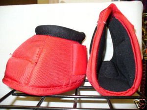 Right Rap Ballistic No Turn Bell Boots Horse Tack RED Small