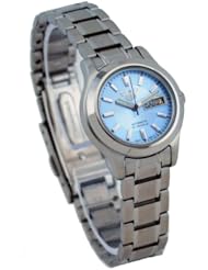 Seiko Womens SYMD89 Stainless Steel Analog with Blue Dial Watch