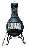 89CM BENTLEY OPEN BOWL MESH CAST IRON CHIMENEA PATIO HEATER BLACK / BRONZE