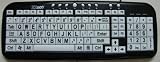 New and Improved: EZsee by DC Large Print Computer USB Wired Keyboard For Better Visual Assistance - White Background Keys with Black Vivid Bold Jumbo Letters Creating Contrast for Better Vision Easy to See