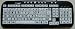 New and Improved - DataCal EZSee Keyboard - White Keys, Black Legends
