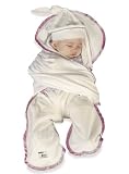 GoBaby Teddytoes Cotton Pink Satin Trim Sz 1 (0-6 Mo)