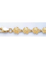 Gold Bracelet 7.5" Mini Sanddollar Link