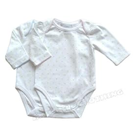 Pima Cotton Long Sleeve Star Snapsuit