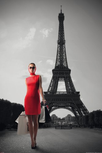 1art1 Empire 347879 Paris Eiffelturm City Colourlights - Poster Druck - 61 x 91.5 cm