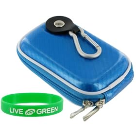 Hard Shell Carrying Case (Candy Blue) for Canon PowerShot SD940IS Digital Camera Blue