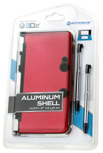 3DS Aluminum Shell plus Stylus Pens Kit - Red