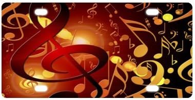 Music License Plate with Vivid color and Detail Images-12" X 6" inches