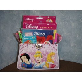 Disney Princess Tin with School Supplies Gift Basket