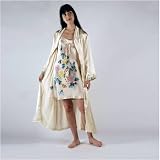 Review   / Exquisite Bridal Lingerie by TexereSilk, 100% Silk Hand Painted Silk Chemise and Robe Set -- Spring Bouquet