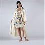 Exquisite Chemise & Robe Set -- Spring Bouquet -- 100% Silk with Hand Painted Art