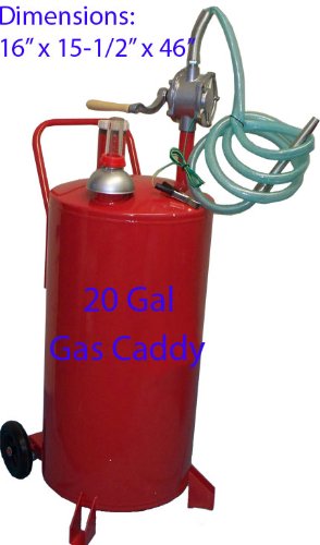 20 Gallon Gas GasolineTank Caddy Fluid Diesel Pump