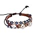 Fashion Plaza Women's Adjustable Leather Bracelet Triple Strands Rivet Charm L131