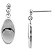 Team Titanium San Diego Chargers Steel Earrings With Cubic Zirconia Accent Size: One Size