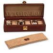 Brown Leather Watch Case for Five Watches