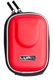 LUPO Water & Shock Resistant Digital Camera Bag Case - RED (for Canon, Fuji, Sony, Panasonic, Samsung, Nikon, Pentax, Lumix, Kodak, Olympus & all other Compact Digital Cameras - Internal Size: 95 x 65 x 20mm)