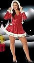 Sleigh Bell Sexy Women's Costume Adult Halloween Outfit - Size 1X/2X, Dress Size 16-18
