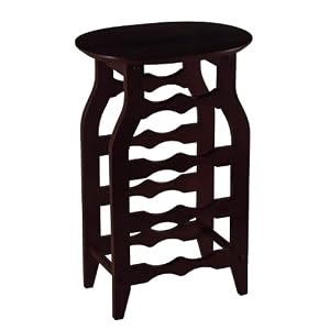 Winsome Wood Oval Wine Rack, Espresso by