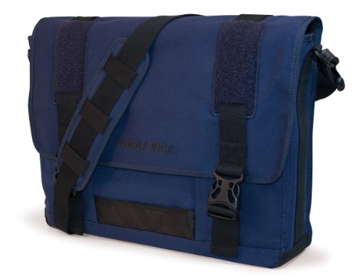 Eco-Friendly Canvas Messenger Bag 17.3-Inch (Blue)