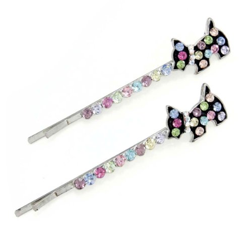 Multi Color Dog on Collar Bobby Pins